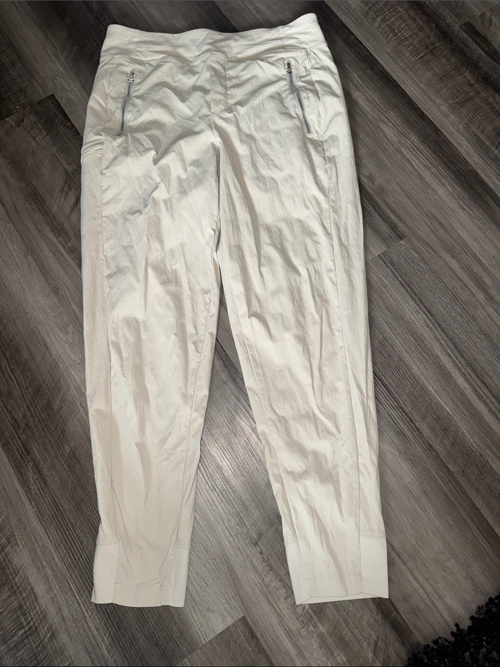 Athleta Trekkie North 10 pants womens cream tan hiking camping outdoor